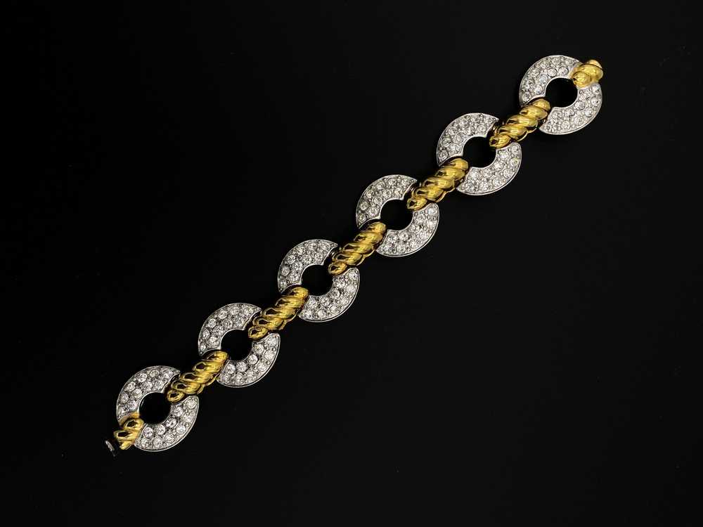 Nolan Miller Classic Gold & Silver Rhinestone Vin… - image 2