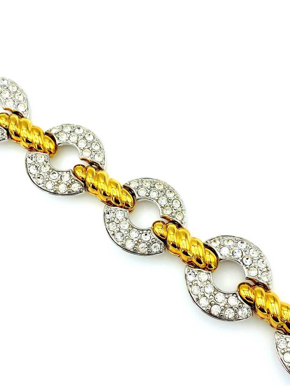 Nolan Miller Classic Gold & Silver Rhinestone Vin… - image 3