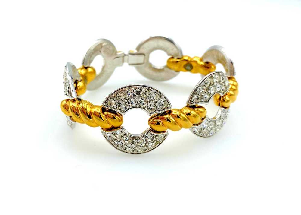 Nolan Miller Classic Gold & Silver Rhinestone Vin… - image 4