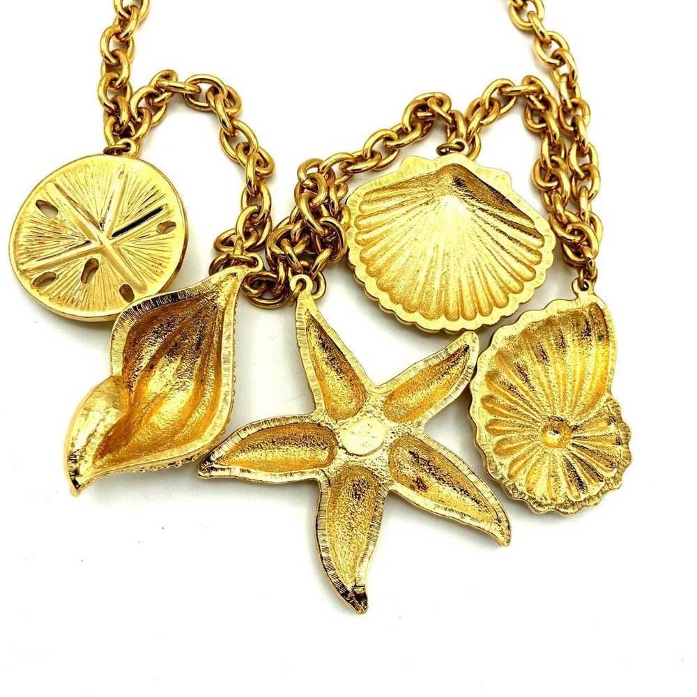 Kenneth Jay Lane Classic Gold Shell & Starfish Ch… - image 8
