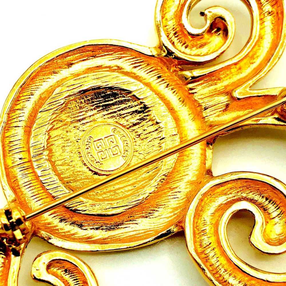 Givenchy Gold Swirl Abstract Vintage Brooch Pin - image 5
