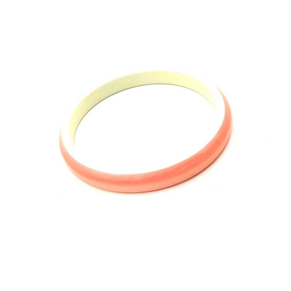 Soft Pink Lucite Vintage Bangle Bracelets - image 2