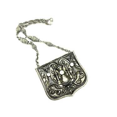 Silver Accessocraft NYC Large Medieval Revival Re… - image 1