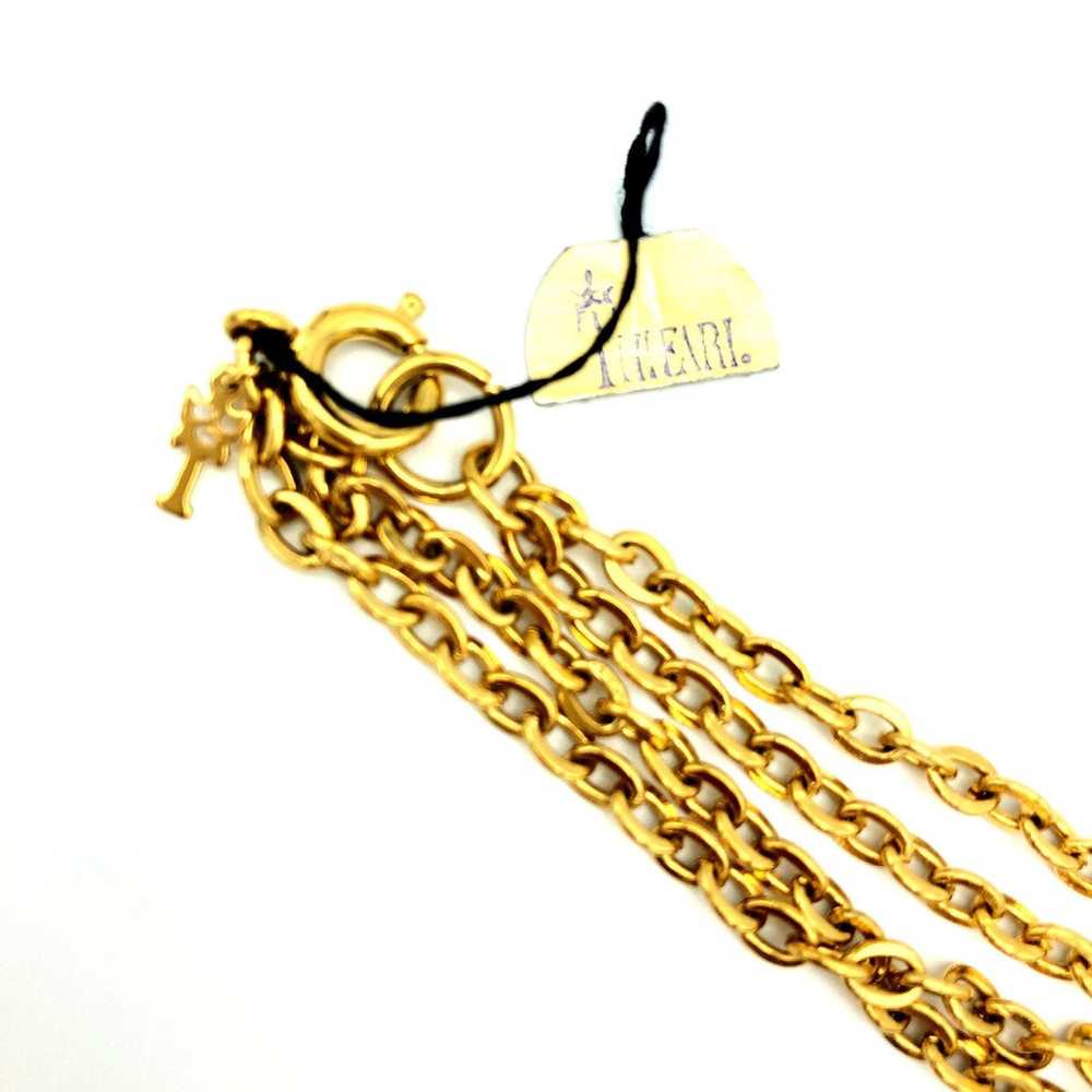 Gold Crown Trifari Vintage Layered Long Chain Nec… - image 5