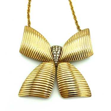 Gold Park Lane Large Bow Statement Pendant - image 1