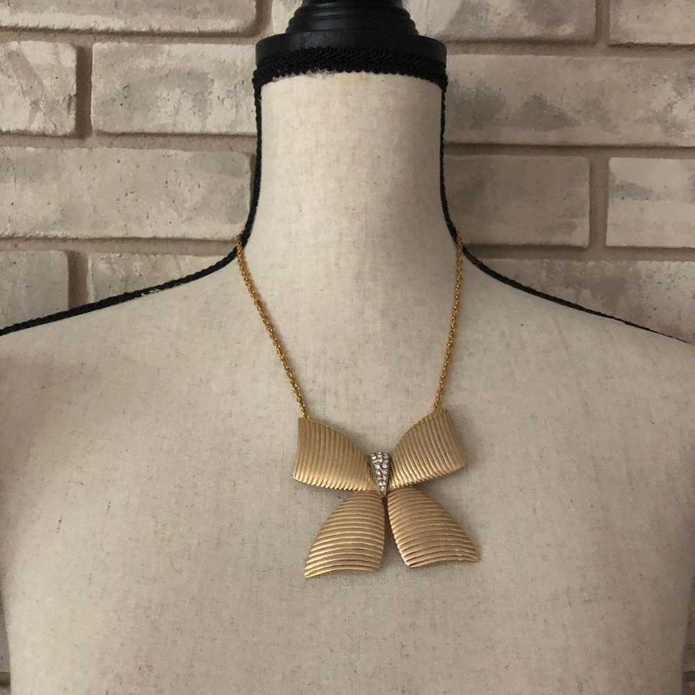 Gold Park Lane Large Bow Statement Pendant - image 2