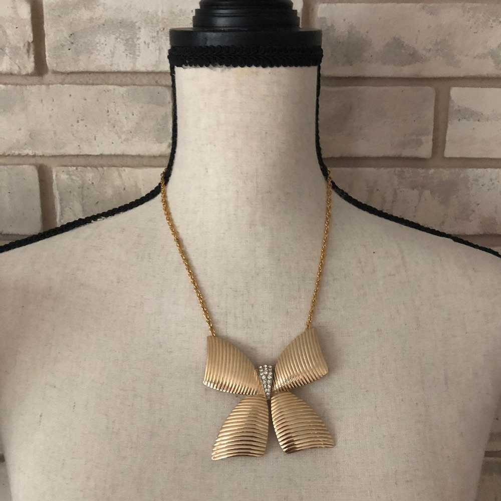 Gold Park Lane Large Bow Statement Pendant - image 3