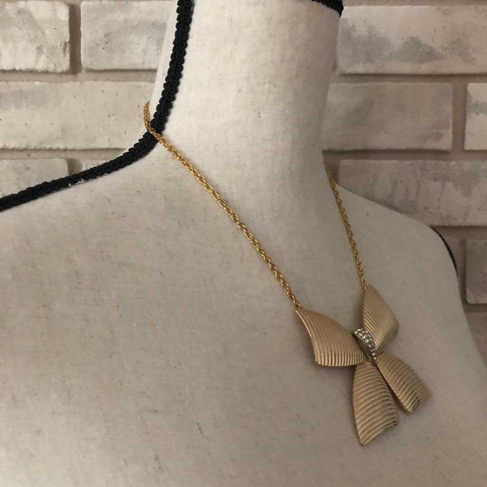 Gold Park Lane Large Bow Statement Pendant - image 4