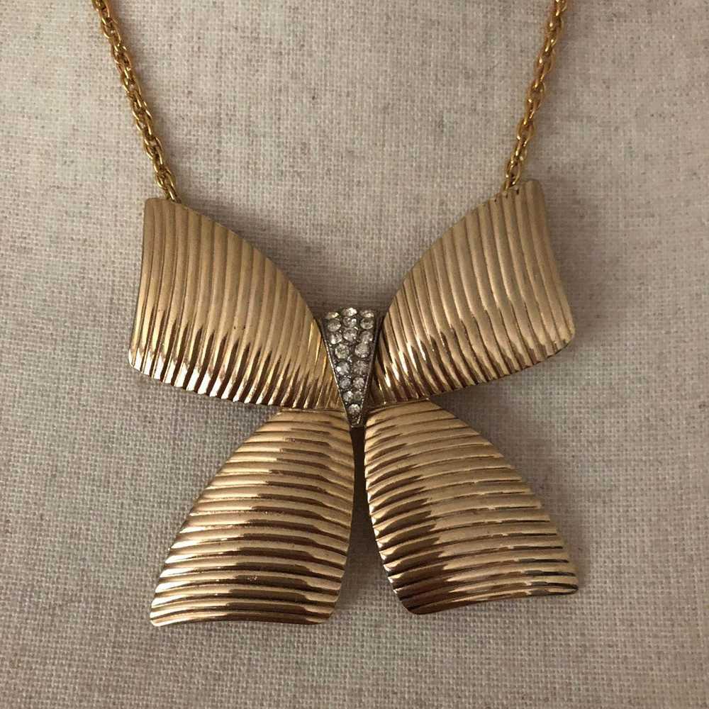 Gold Park Lane Large Bow Statement Pendant - image 6