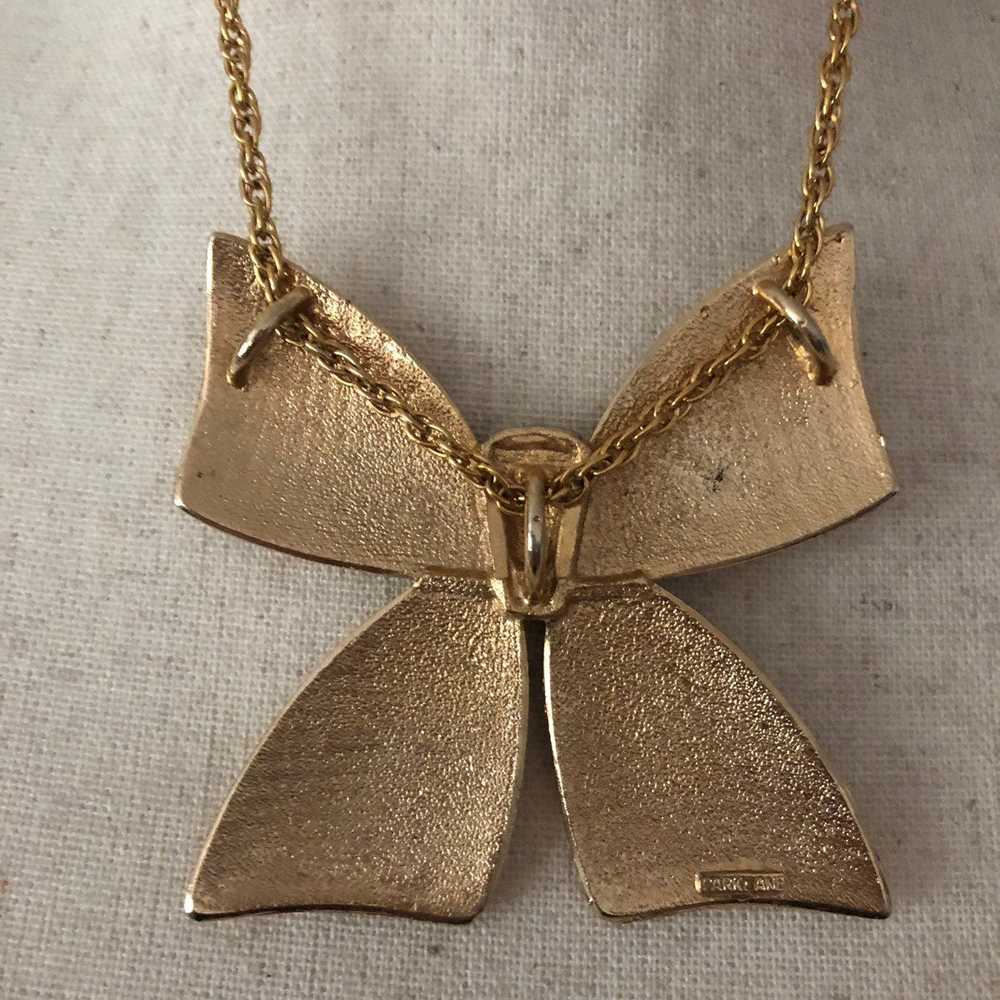 Gold Park Lane Large Bow Statement Pendant - image 7