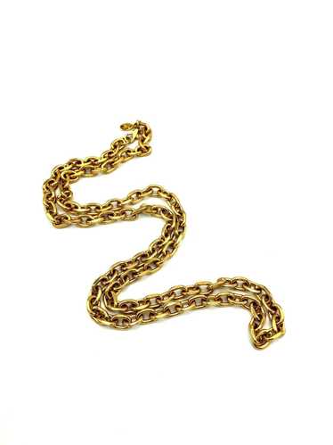 Kenneth Jay Lane Classic Gold Long Chain Necklace