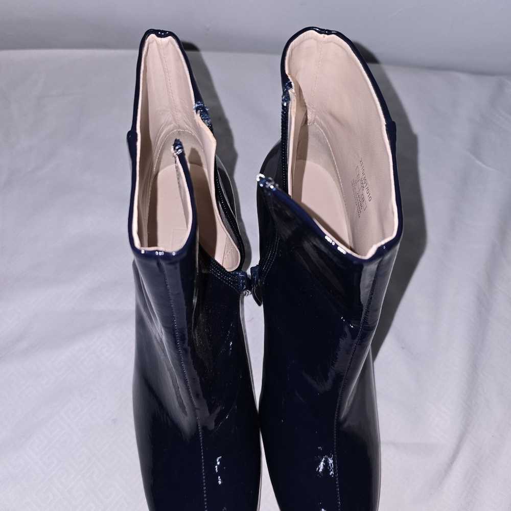 ZARA BLUE Patent Leather Boots size 8.5 - image 2