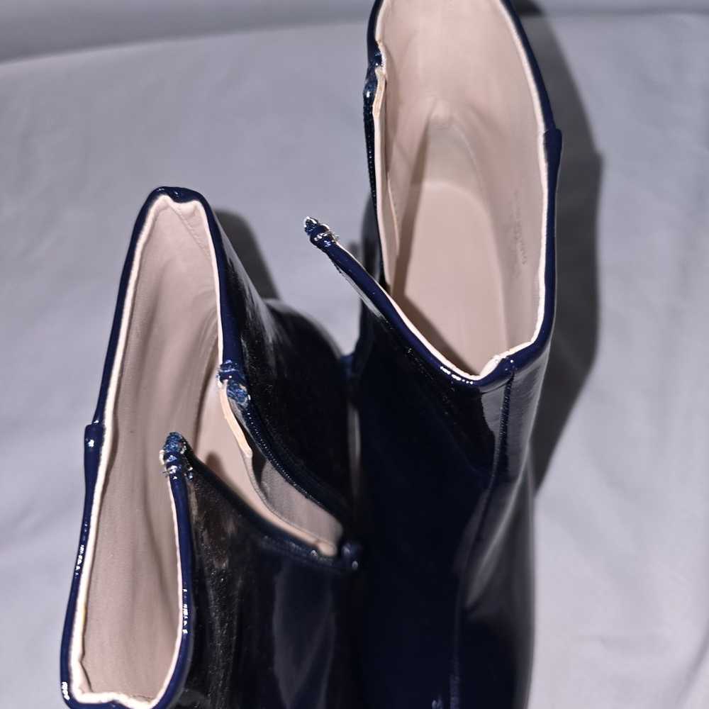 ZARA BLUE Patent Leather Boots size 8.5 - image 4