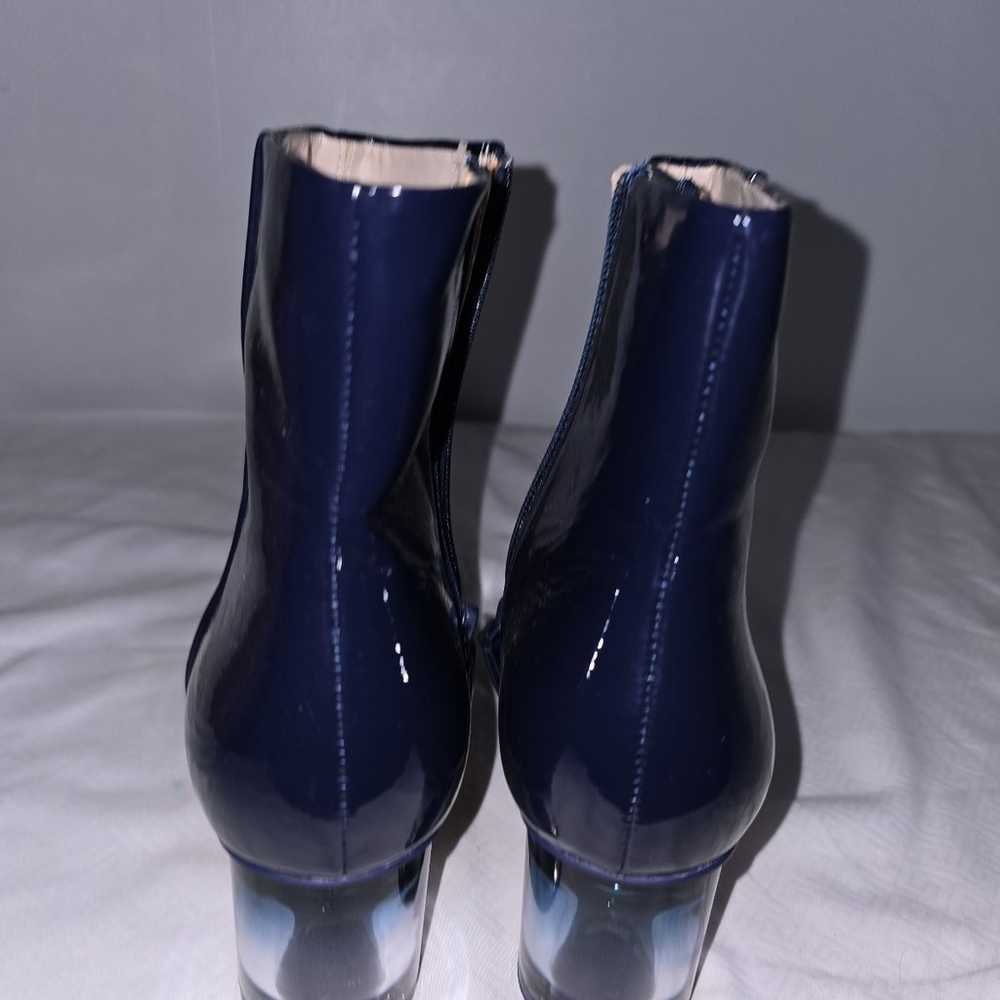 ZARA BLUE Patent Leather Boots size 8.5 - image 7