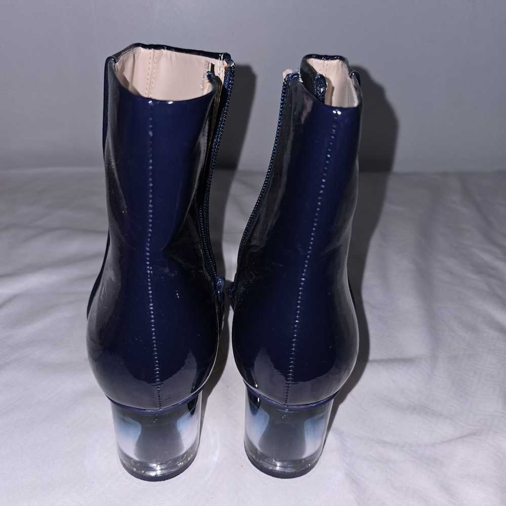 ZARA BLUE Patent Leather Boots size 8.5 - image 8