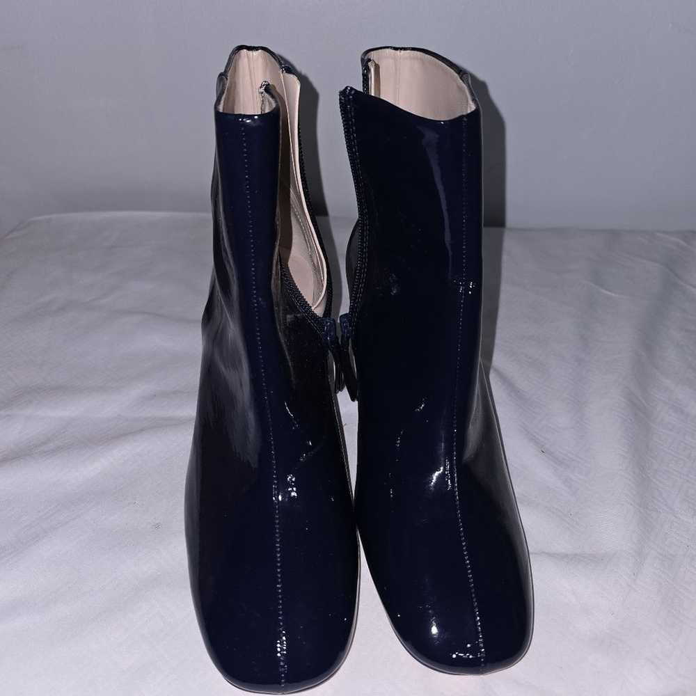 ZARA BLUE Patent Leather Boots size 8.5 - image 9