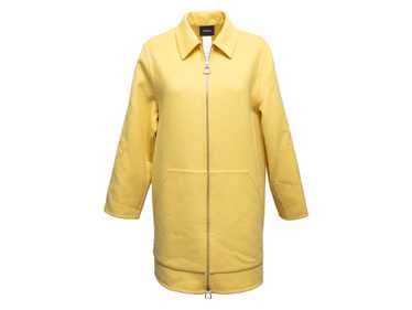 Yellow Akris Mimoa Virgin Wool Zip Coat Size US 4 - image 1