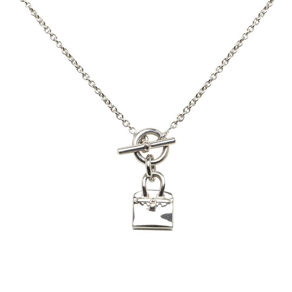 Silver Hermès Amulettes Birkin Pendant Necklace - image 1