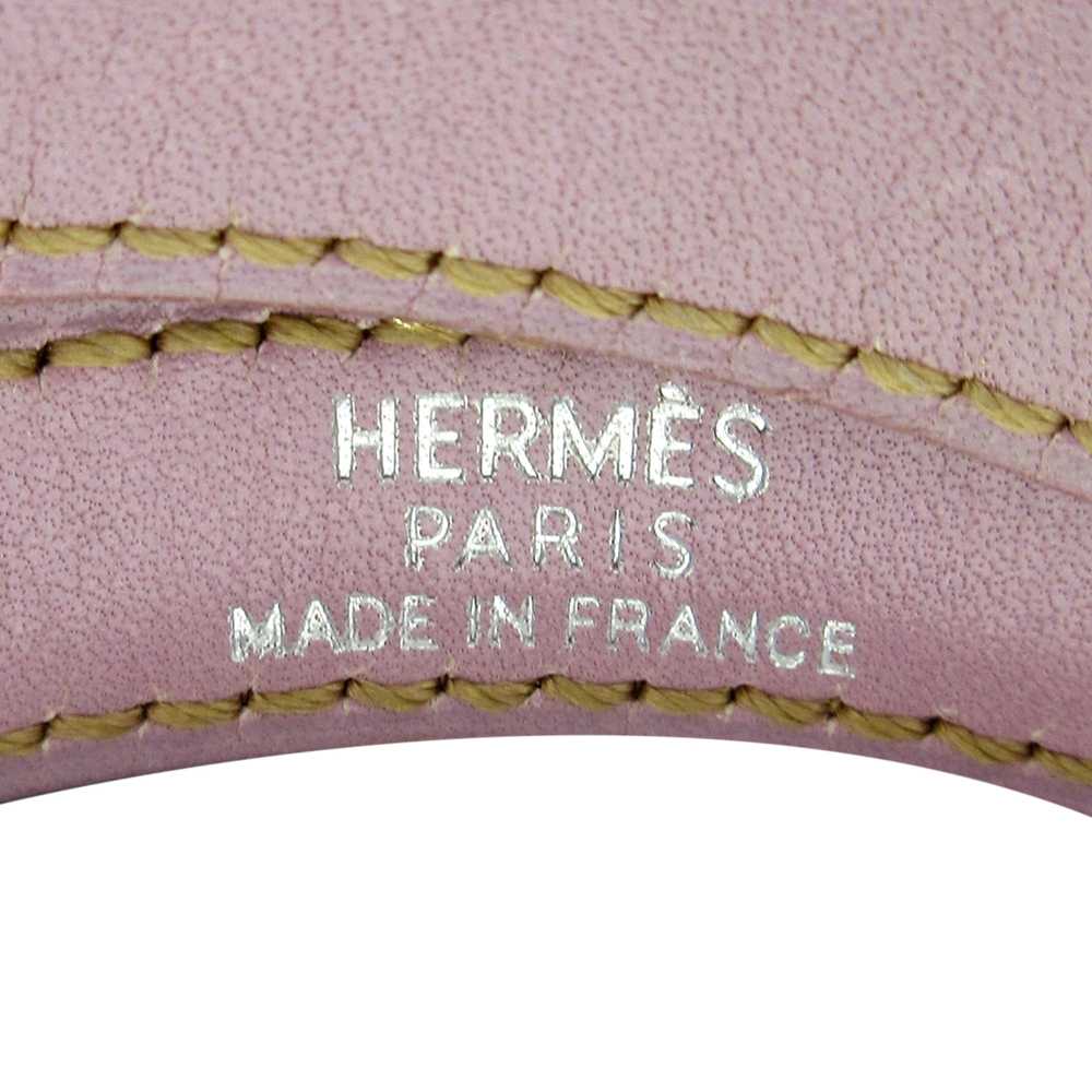 Pink Hermes Swift Kelly Double Tour Bracelet - image 4