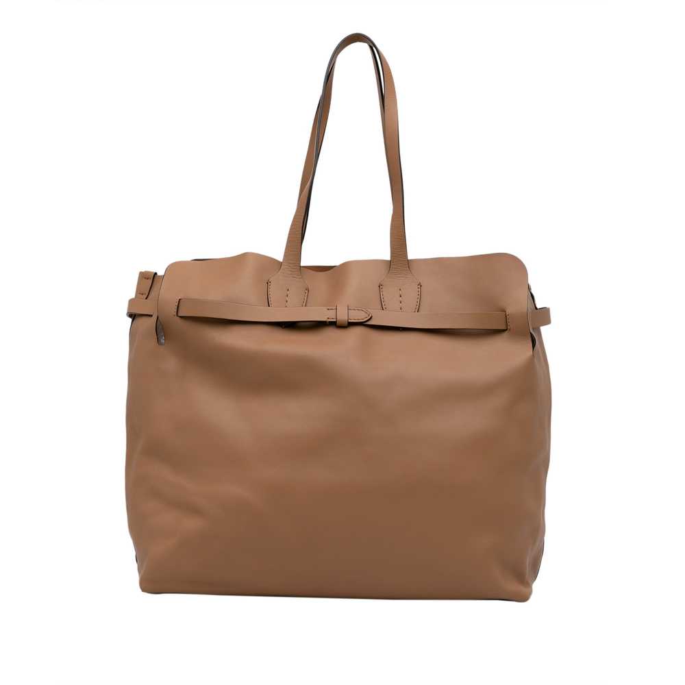 Brown Burberry Belt Soft Leather Tote - image 4