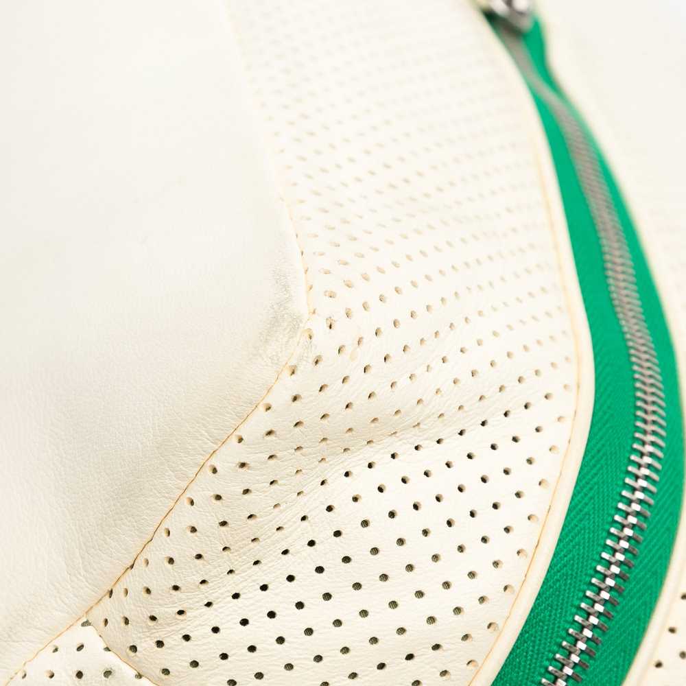 White Chanel Perforated Expandable Shoulder Bag - image 11