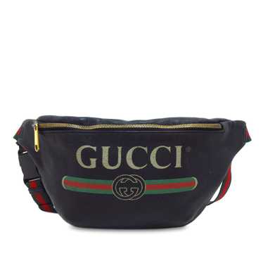 Black Gucci Logo Belt Bag