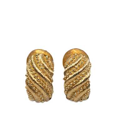 Gold Dior Gold-Tone Clip-On Earrings