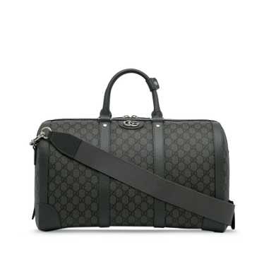 Gray Gucci Small GG Supreme Savoy Duffle Bag