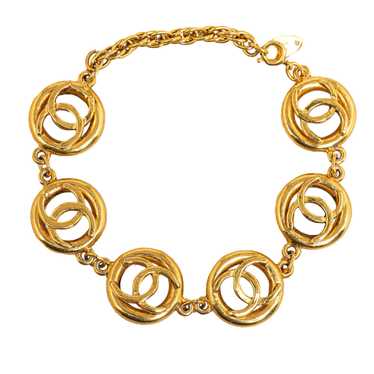 Gold Chanel CC Medallion Bracelet