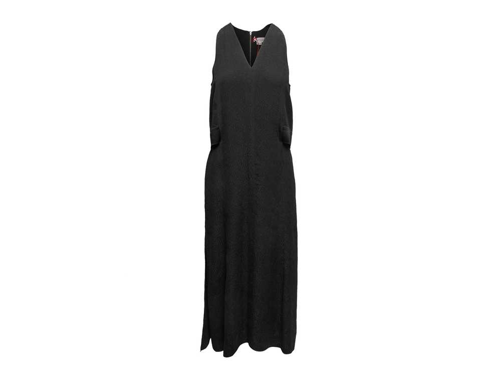 Black Alexander McQueen Textured Maxi Dress Size … - image 1