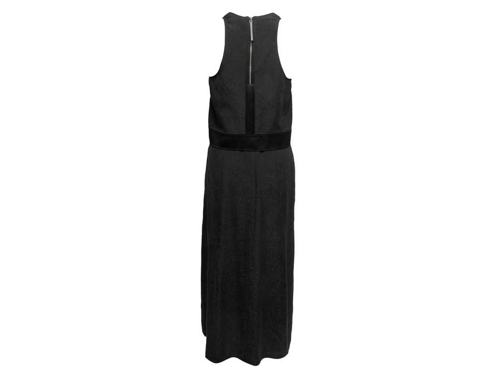 Black Alexander McQueen Textured Maxi Dress Size … - image 3