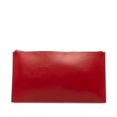 Red Dior Leather Clutch Bag
