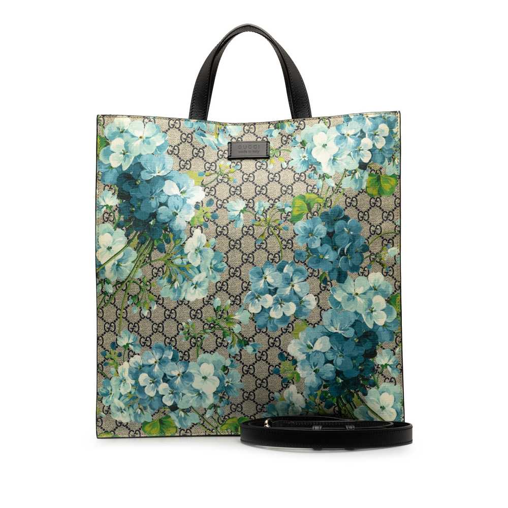 Blue Gucci GG Supreme Blooms Convertible Soft Tot… - image 11