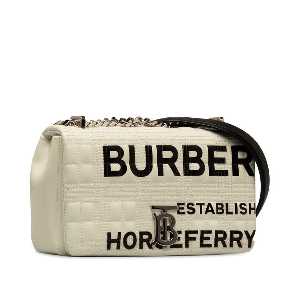 White Burberry Small Horseferry Lola Crossbody Bag - image 2
