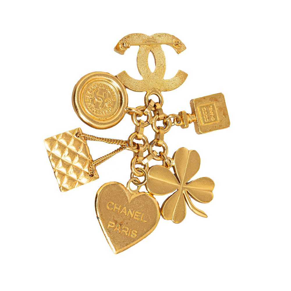 Gold Chanel Icon Charms Pin Brooch - image 2
