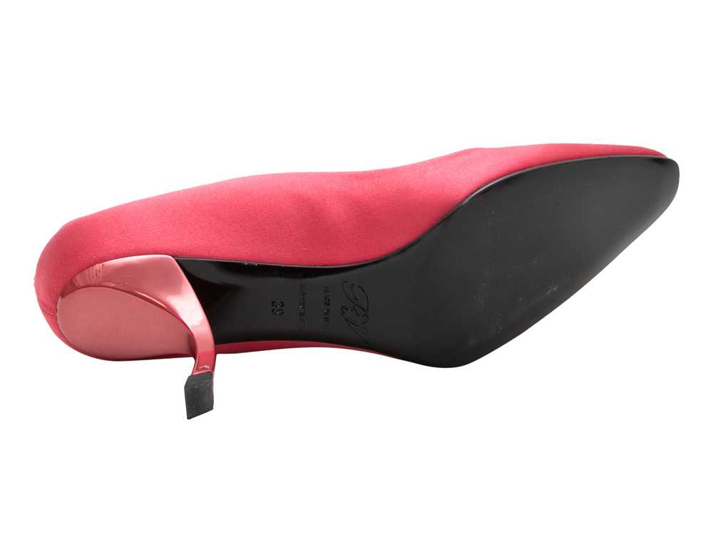 Pink Roger Vivier Satin Pointed-Toe Comma Heels S… - image 5