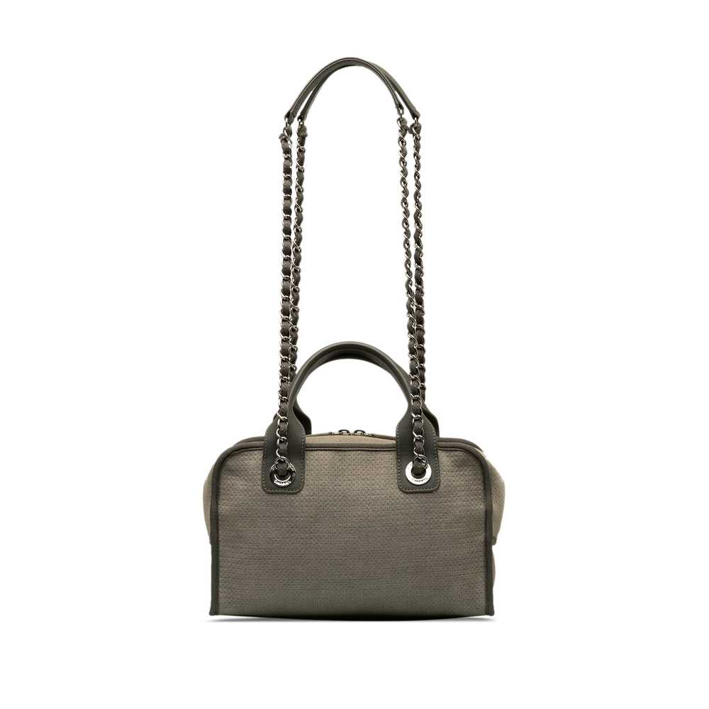 Gray Chanel Small Deauville Bowling Satchel - image 3