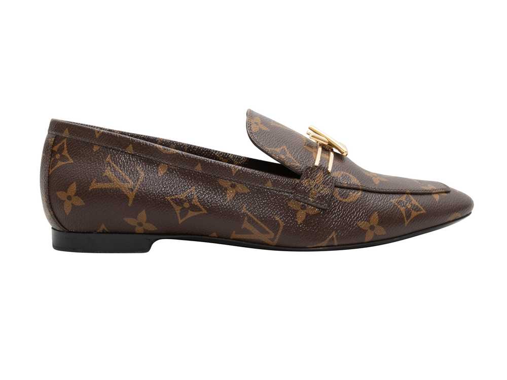 Brown Louis Vuitton Monogram Upper Case Loafers S… - image 1