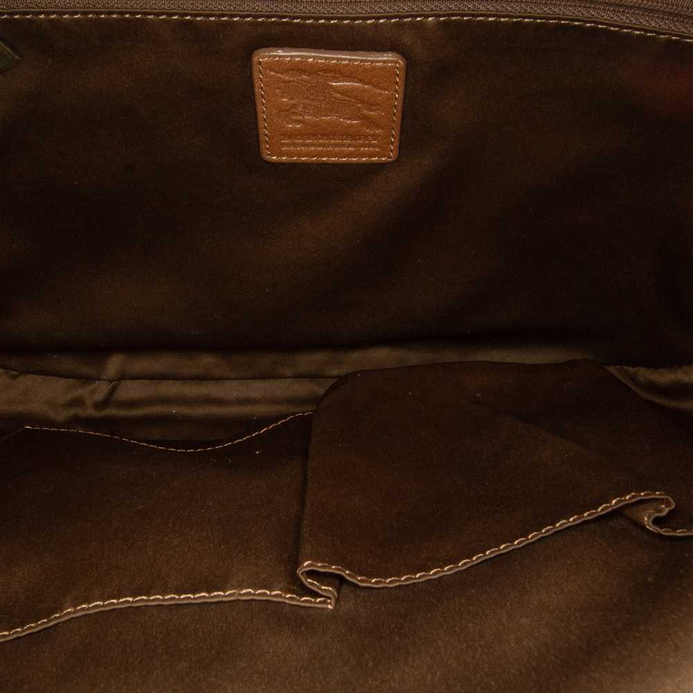 Brown Burberry Leather House Check Hobo Bag - image 6