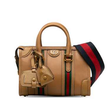 Brown Gucci Mini Leather Bauletto Bag Satchel - image 1