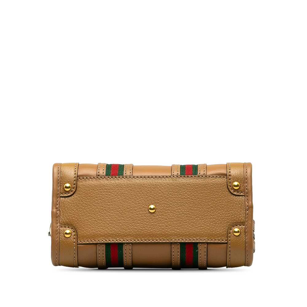 Brown Gucci Mini Leather Bauletto Bag Satchel - image 4