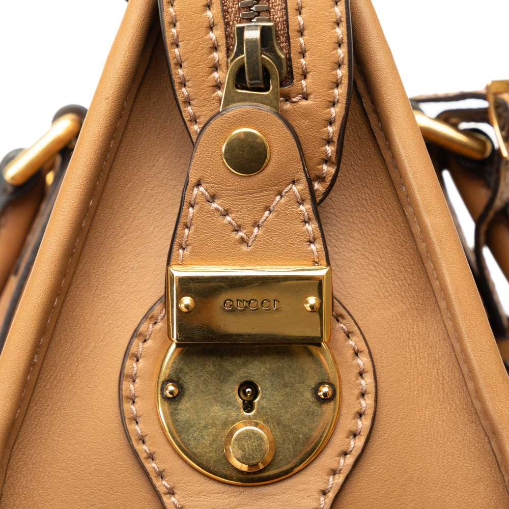 Brown Gucci Mini Leather Bauletto Bag Satchel - image 8
