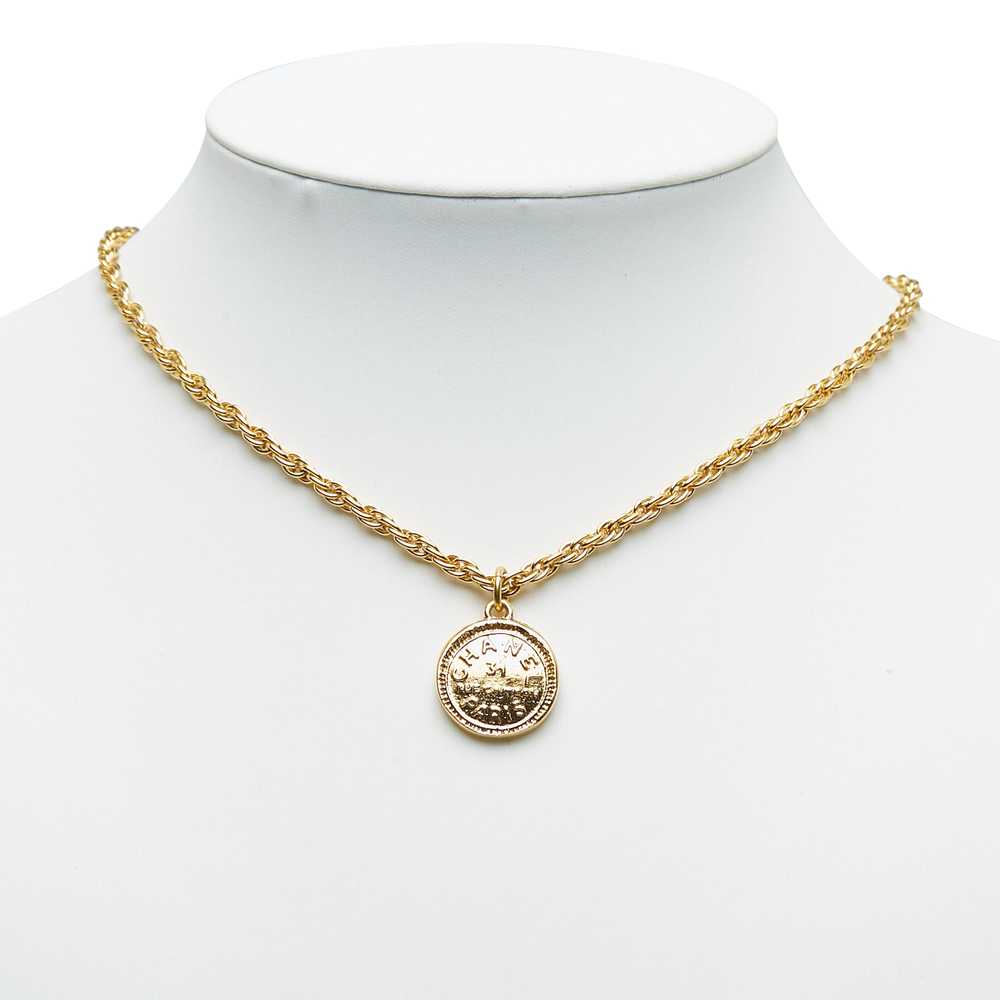 Gold Chanel 31 Rue Cambon Pendant Necklace - image 4