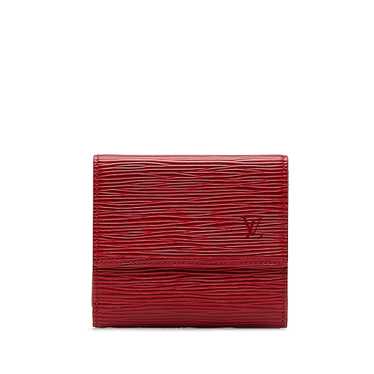Red Louis Vuitton Epi Portefeuille Elise Wallet