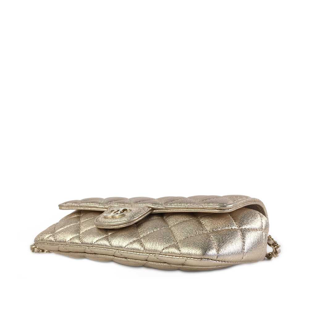 Gold Chanel Lambskin Classic Glasses Case on Chai… - image 5