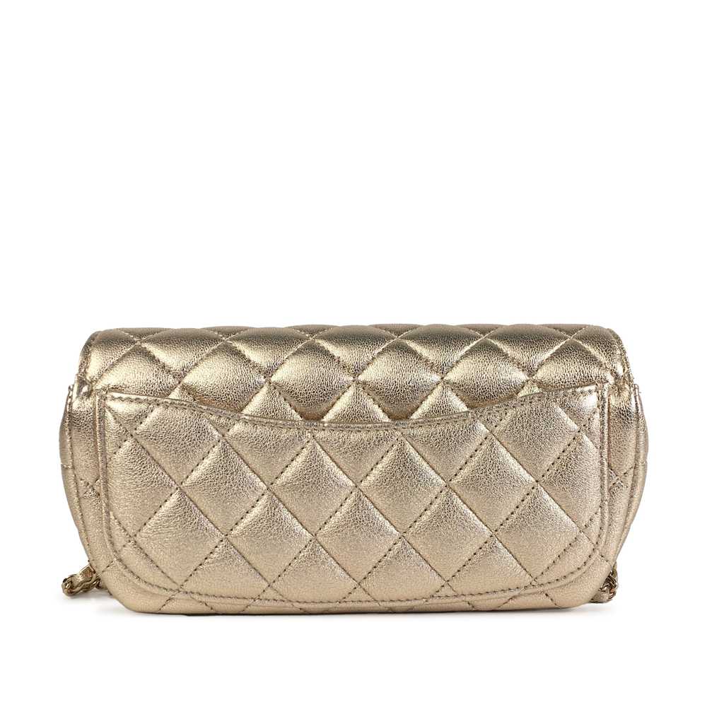Gold Chanel Lambskin Classic Glasses Case on Chai… - image 7