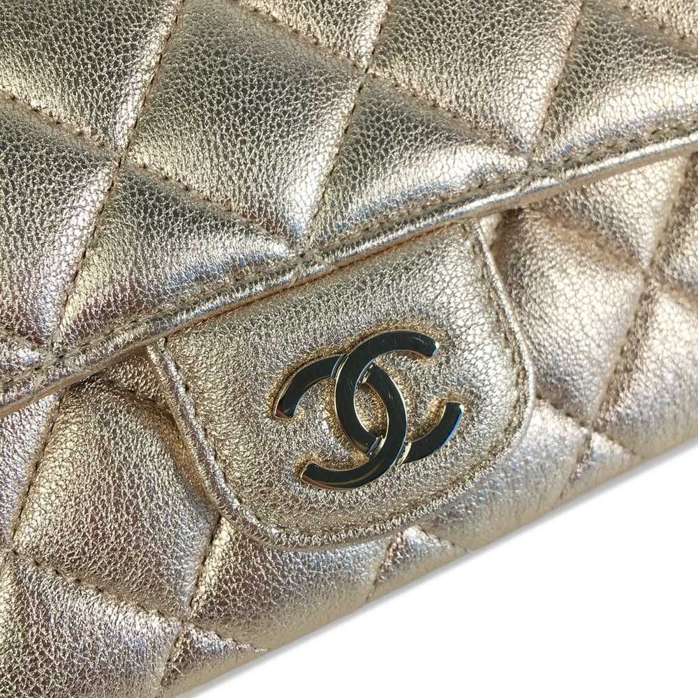 Gold Chanel Lambskin Classic Glasses Case on Chai… - image 9