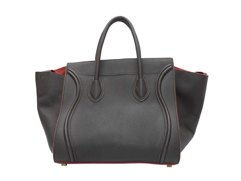 Charcoal & Red Celine Small Phantom Luggage Bag - image 3
