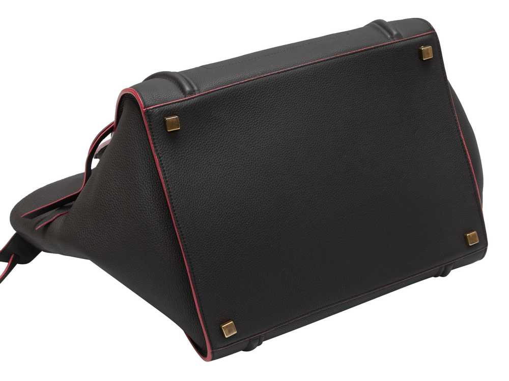 Charcoal & Red Celine Small Phantom Luggage Bag - image 4
