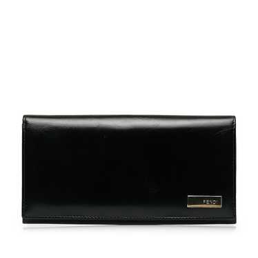 Black Fendi Leather Long Wallet